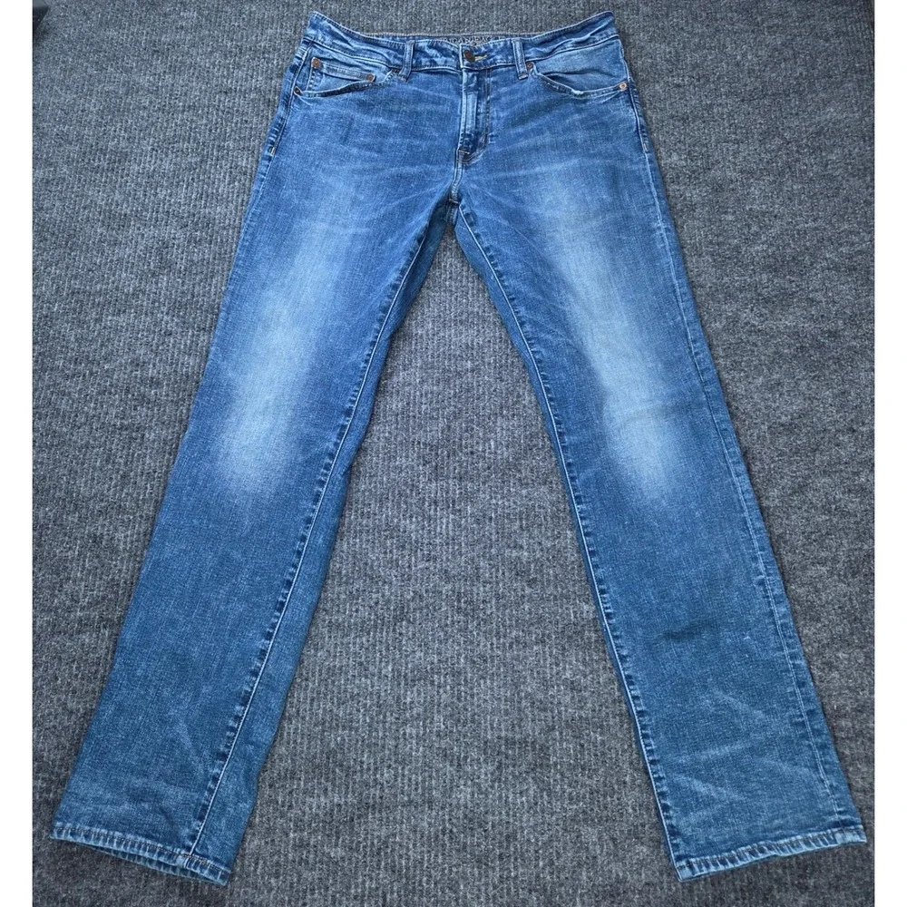 American Eagle Slim Straight Jeans Mens 34x34 Blue Extreme Flex Denim Casual
